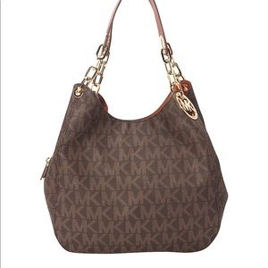 Micheal kors fulton large logo shoulder bag.